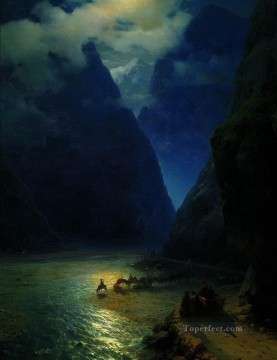 ダリアル峡谷 1862 ロマンチックなイワン・アイヴァゾフスキー ロシア Oil Paintings